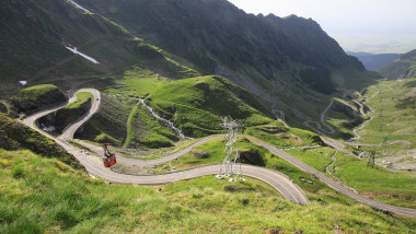 The spectacular Transfagarasan Highway in the Fagaras Mountains in Transylvania, Romania, east Europe