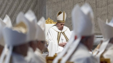 Pope Francis leads the Chrism Mass in St. Peter's Basilica