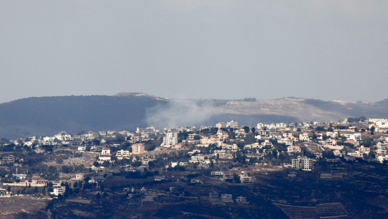 Locul în care a căzut racheta Hezbollah. Foto: Profimedia Images