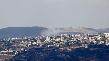 Locul în care a căzut racheta Hezbollah. Foto: Profimedia Images