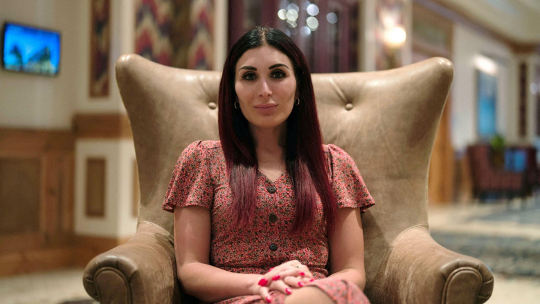 File photo dated September 16, 2023 shows Laura Loomer photographed at The Villages, FL, USA. The presence of hard-right conspiracy theorist Laura Loomer alongside Donald Trump on the campaign trail in recent days has raised questions, including from some