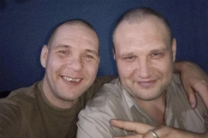 Alexander Maslennikov, now 38, a convicted multiple rapist jailed for 23 years after torturing, murdering then dismembering two women he invited to his flat for pizza pictured together with Dmitry Malyshev, now 36, a convicted multiple murderer jailed fo