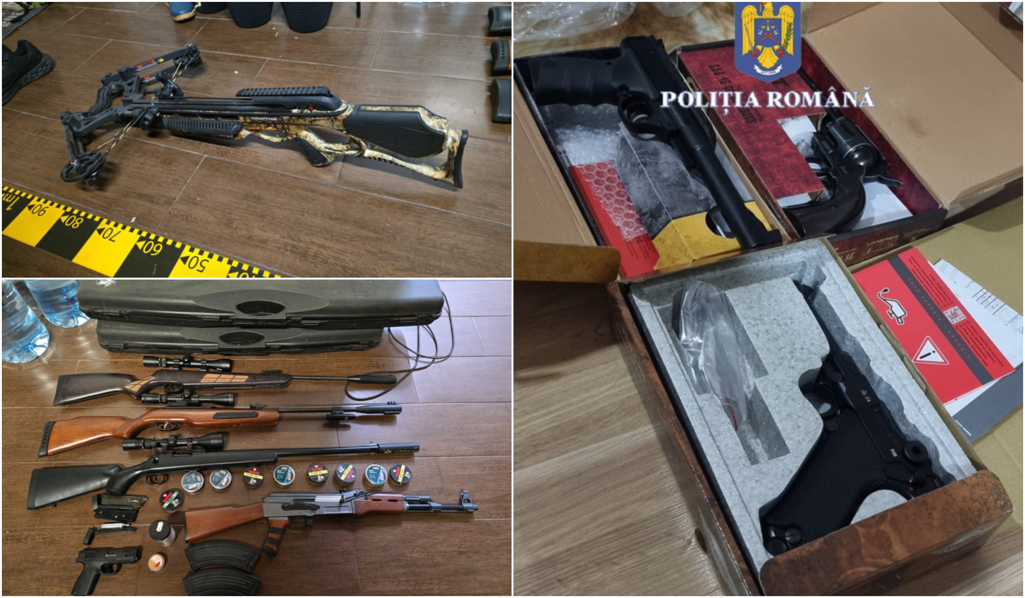Arme aduse ilegal în România: comandate online și livrate prin curier. Peste 300 de percheziții au loc în țară