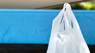 Shopping,Bag,Placed,On,A,Blue,Bench