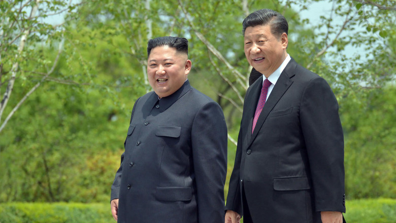 Kim Jong Un și Xi Jinping și-au transmis mesaje pentru a marca 75 de ani de relații diplomatice FOTO Profimedia