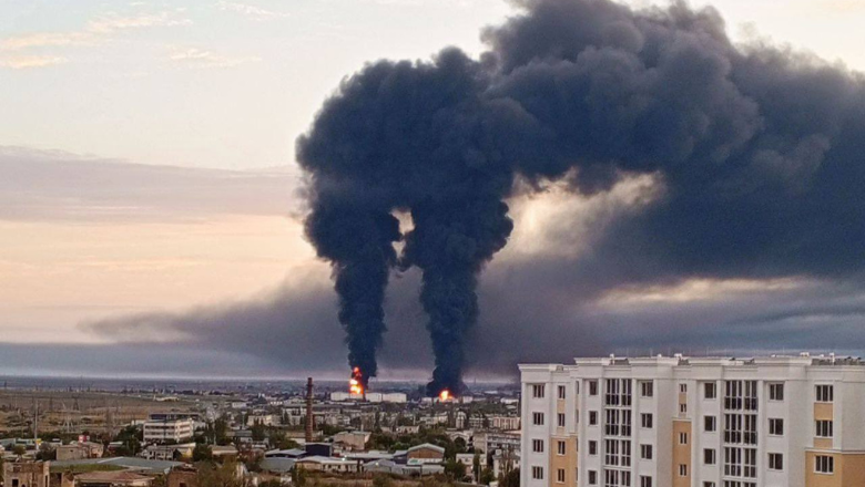 Incendiu la un depozit de combustibil din Crimeea. Apărarea rusă a doborât 12 drone ucrainene deasupra peninsulei