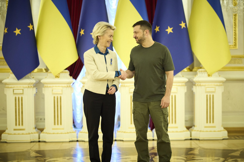 Ukrainian President Zelenskyy Arrival for EC President Ursula von der Leyen