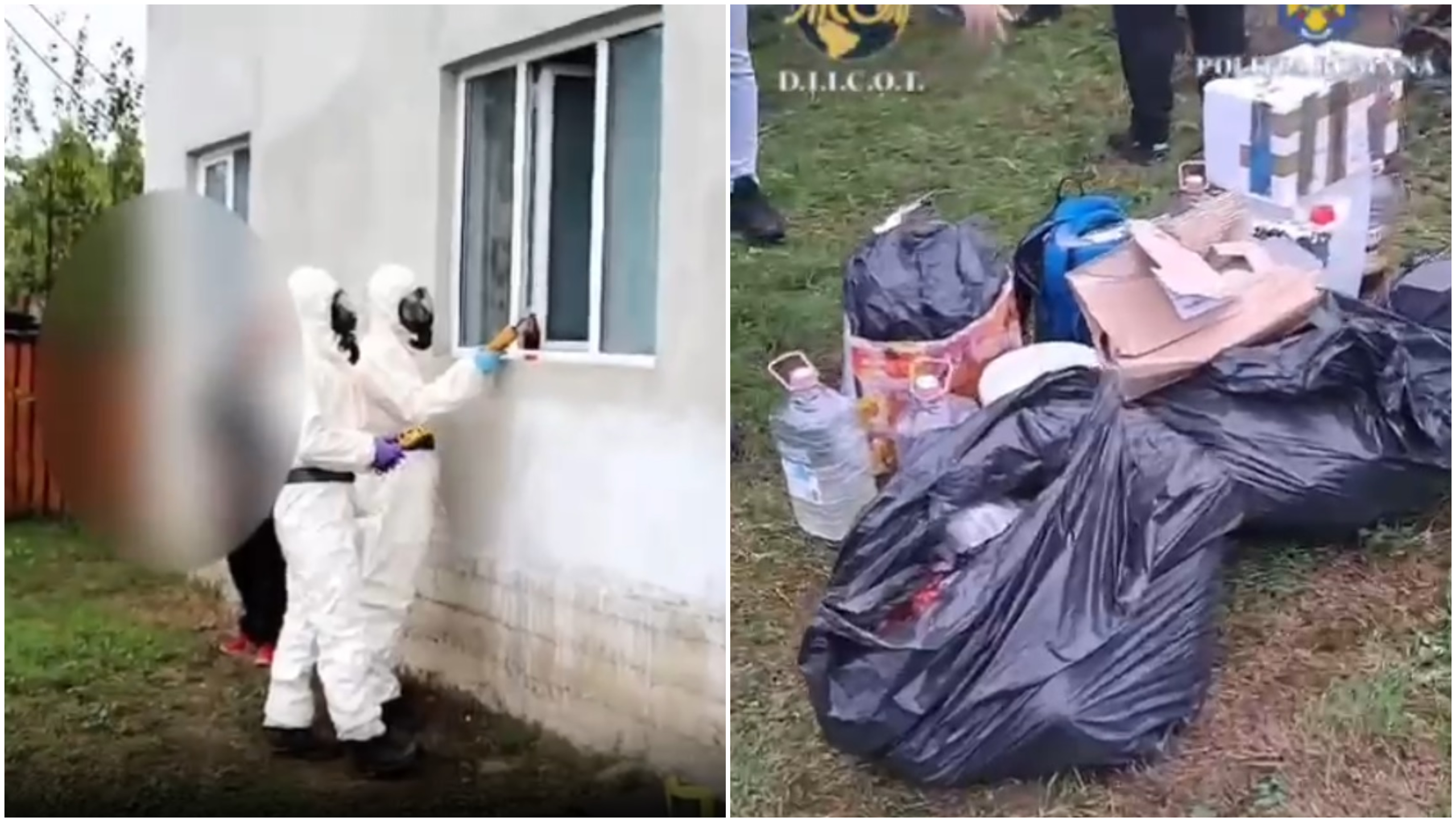 Primul laborator clandestin de fabricare a metamfetaminei din România, descoperit într-o casă din Maramureș. Imagini de la percheziții