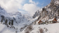 A,Wooden,Hut,In,Bucegi,Mountains,,Romania,,One,Winter,Snowy