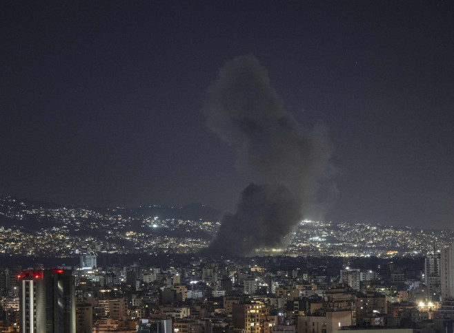 Israeli army carry out airstrikes on the southern part of Beirut