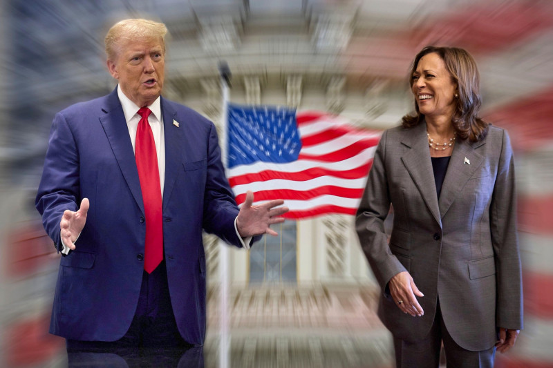 Washington, Vereinigte Staaten. 28th Sep, 2024. PHOTO MONTAGE: Theme picture US elections 2024. Donald TRUMP (Republican) and Kamala HARRIS (Democrats) are the presidential candidates in the US elections on November 5, 2024, Credit: The Presidential Offic