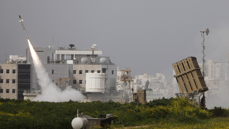 Israel's Iron Dome Combats Gaza Missile Attacks