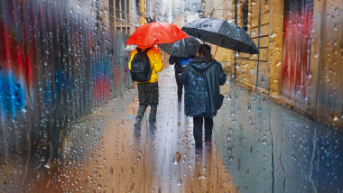 People,With,An,Umbrella,In,Raining,Days,,Bilbao,,Basque,Country,