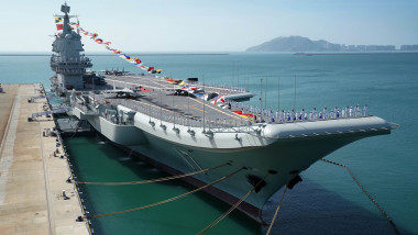 Delivery of the new Shandong aircraft carrier to the People's Liberation Army, Sanya, China - 17 Dec 2019