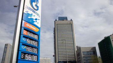 Gazprom Neft filling station is seen in Moscow - 17 Apr 2023