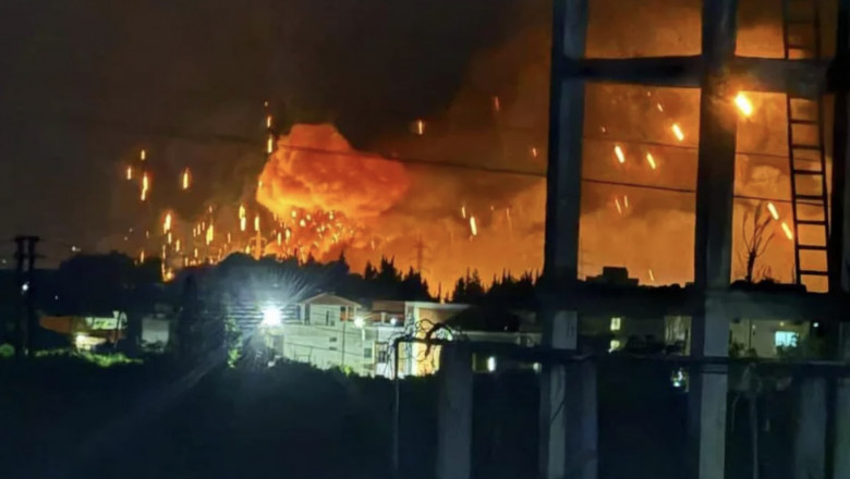 Explozii în Latakia, în apropierea bazei militare rusești. Foto: Abu Orwa:X