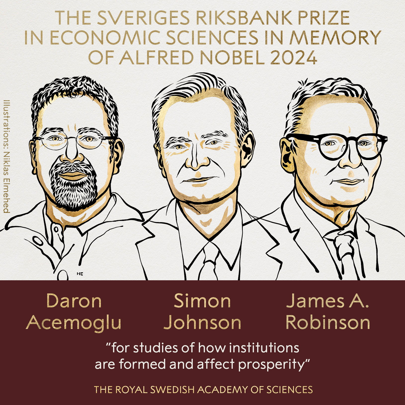 Daron Acemoglu, Simon Johnson şi James Robinson au câștigat premiul Nobel pentru Economie
