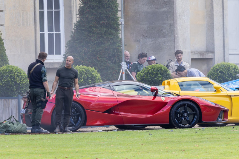 Stanley Tucci Shocked By Explosion Near Rare Laferrari On Set Of Amazon's Spy Thriller Citadel - 19 Sep 2024