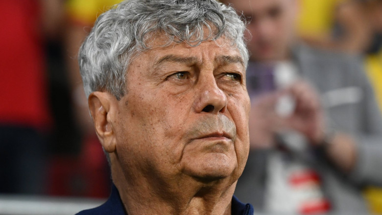 Mircea Lucescu la meciul de fotbal dintre Romania si Lituania, contand pentru Liga Natiunilor, desfasurat pe Stadionul S