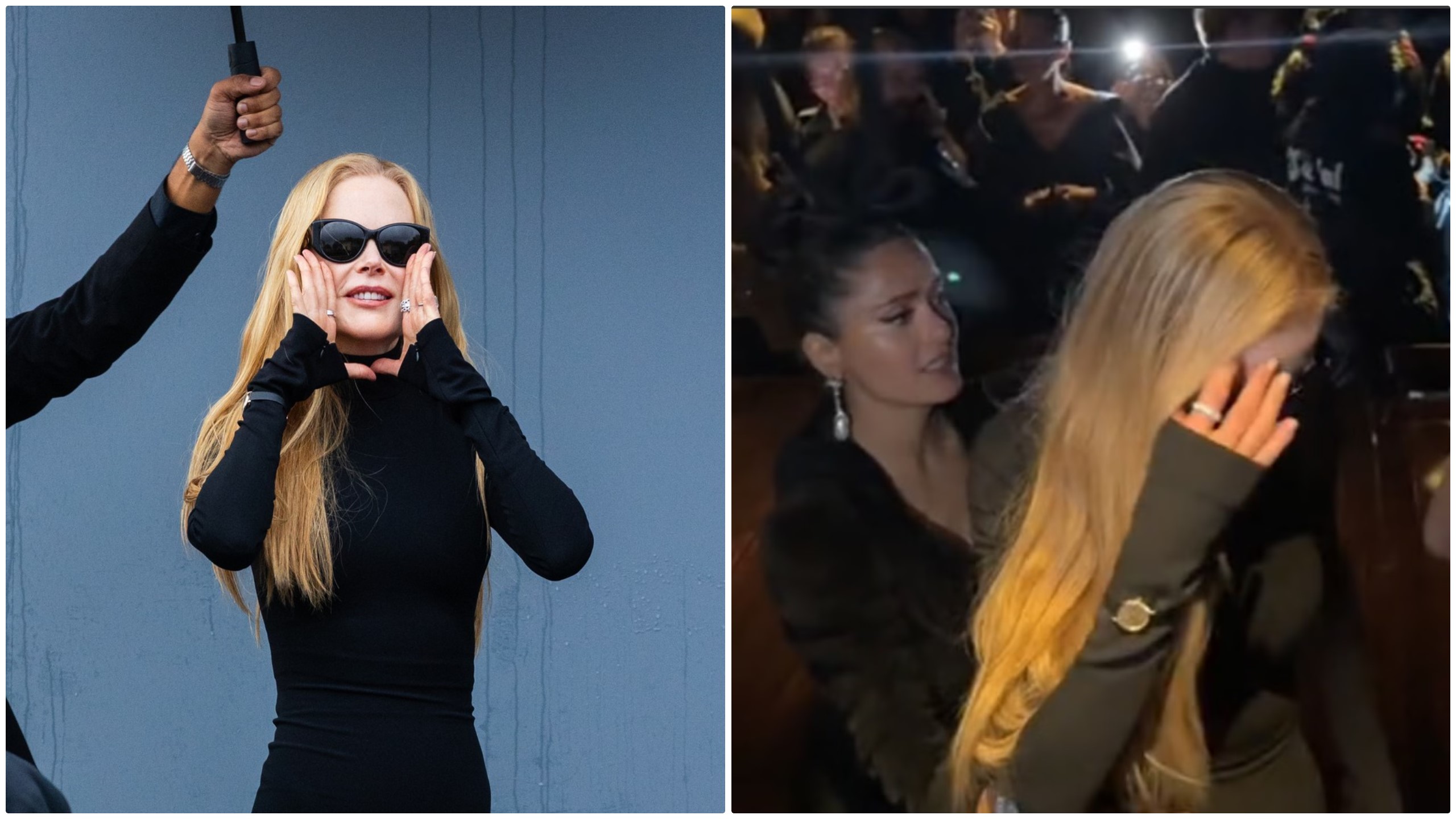 Nicole Kidman și Salma Hayek, moment tensionat pe covorul roșu la un show de modă la Paris Fashion Week