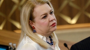 Brussels, Belgium. 15th Feb, 2024. Ukrainian Ambassador Natalia Galibarenko, during a meeting at the NATO headquarter in Brussels, Belgium on February 15, 2024. Credit: ALEXANDROS MICHAILIDIS/Alamy Live News