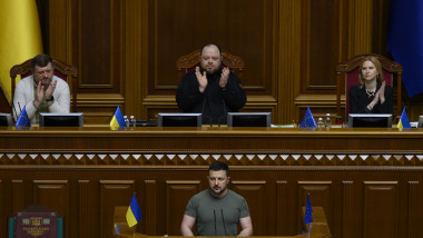 Ukrainian President Volodymyr Zelenskyy Addresses the Verkhovna Rada