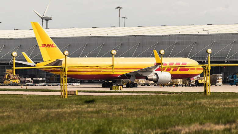 DHL Aircraft Loading Up @ East Midlands