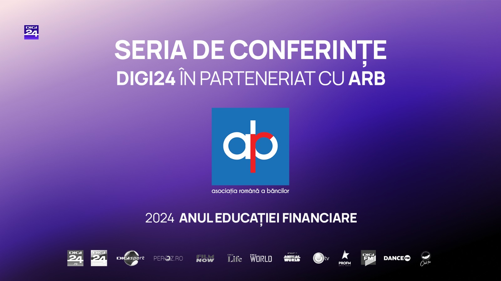 Conferința ARB - Digi24: Educația digitală - Creditarea. Live video începând cu ora 18