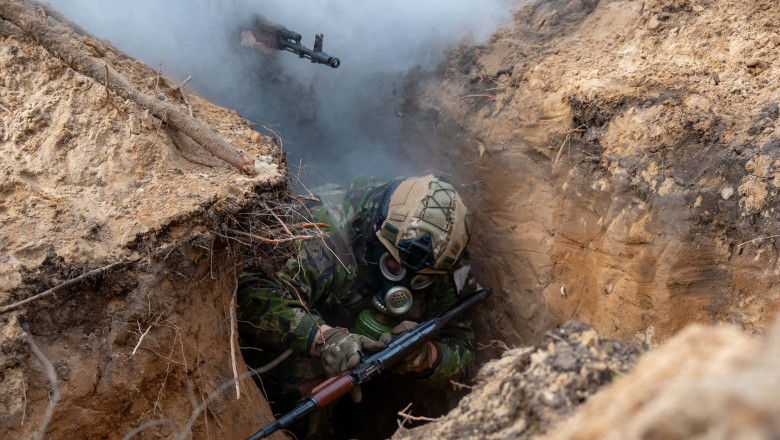 Military training of Ukrainian soldiers in Kharkiv