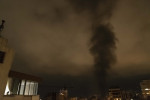 Smoke of the explosion in the city center of Beirut