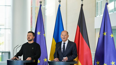 11.10.2024,Staatsbesuch vom ukrainischen Präsidenten Wolodymyr Selenskyj im Bundeskanzleramt / Bundeskanzler Olaf Scholz