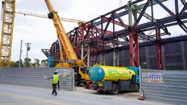 Barcelona, Spain. 02nd Oct, 2024. Barcelona, Spain, October 2nd 2024: Construction site and progress of football team FC Barcelona stadium Spotify Camp Nou in Barcelona, Spain. (Daniela Porcelli/SPP) Credit: SPP Sport Press Photo. /Alamy Live News