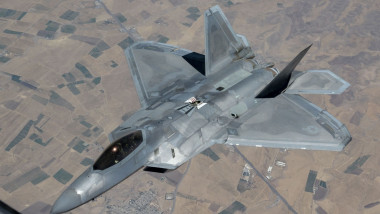 U.S. Air Force F-22 Stealth Fighter Aircraft Patrol Over Syria