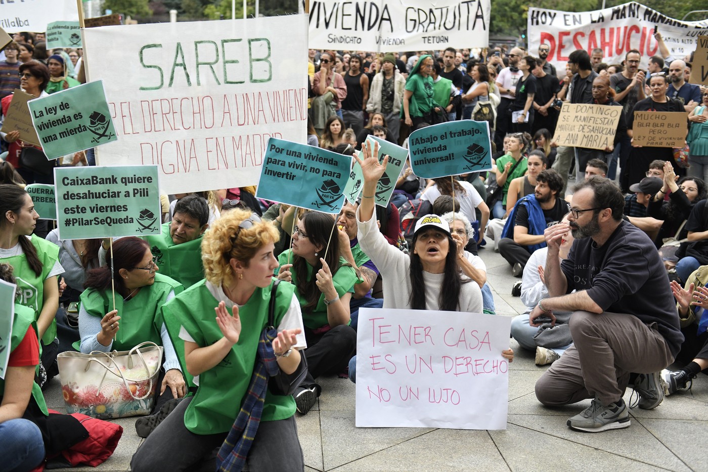 Protest uriaș pe străzile din Madrid. Mii de spanioli au cerut prețuri mai mici la locuințe