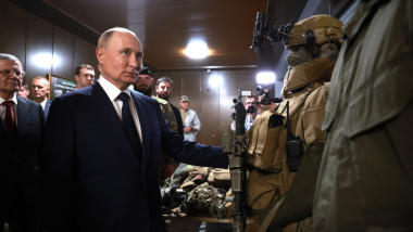 Russian President Putin Visits Special Forces School in Chechnya