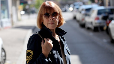 Avignon: Gisele Pelicot poses in the street