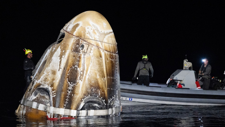 NASA's SpaceX Crew-8 Splashdown in Atlantic Ocean Off the Coast of Florida