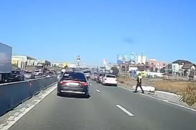 VIDEO Noi imagini cu accidentul provocat de „nepotul lui Dracula”. O cameră de bord a filmat momentul impactului