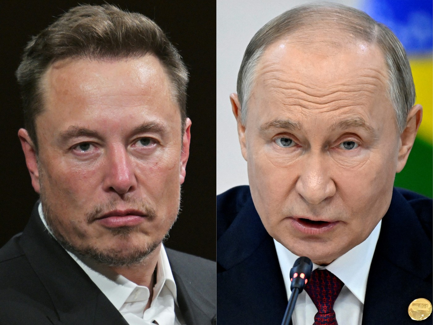 Fotografie ilustrativă pentru: Vladimir Putin îl laudă pe Elon Musk drept „un geniu adevărat” la Moscova, în timp ce conflictul privind restricțiile Starlink în Ucraina generează tensiuni