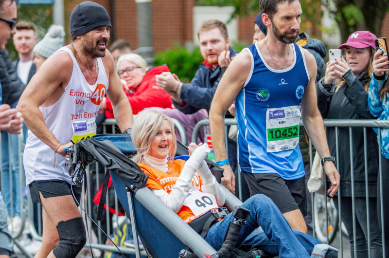 2024 Irish Life Dublin Marathon, Dublin 27/10/2024 Colin Farrell and Emma Fogarty Colin Farrell and Emma Fogarty 27/10/2