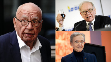 colaj cu Rupert Murdoch, Warren Buffett și Bernard Arnault