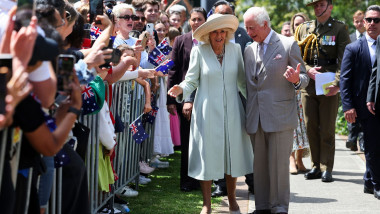 King Charles III and Queen Camilla attend a service at St Thomas' Church, Sydney, Australia - 20 Oct 2024