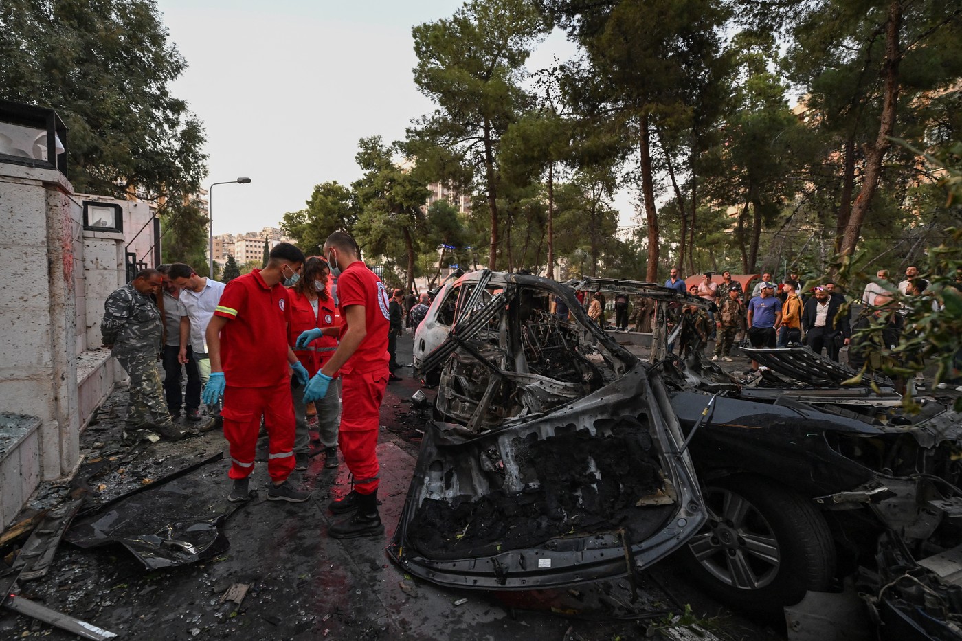 Explozia unei maşini la Damasc „provocată de o rachetă trasă de o dronă israeliană”