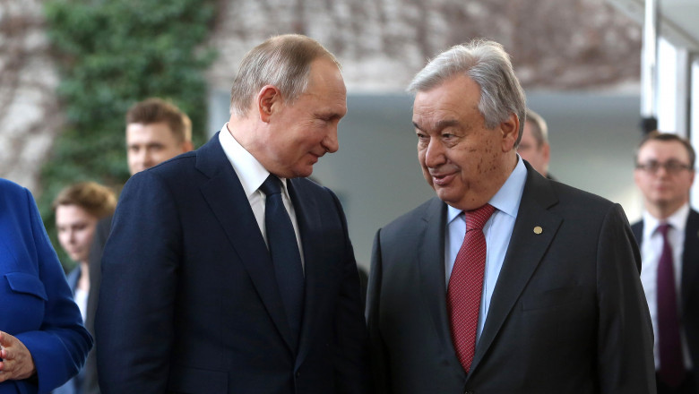 Vladimir Putin se va întâlni cu secretarul general al ONU Antonio Guterres, în marja summitului BRICS