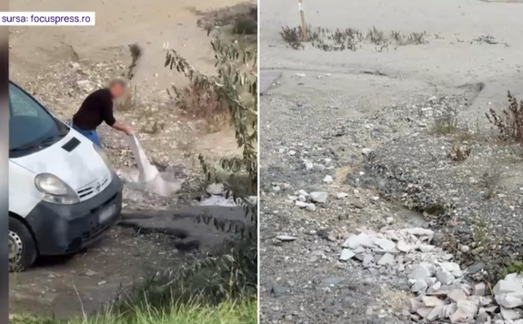 Amenda record primită de un bărbat care a aruncat gunoi pe o plajă din Constanța. Cum a fost prins