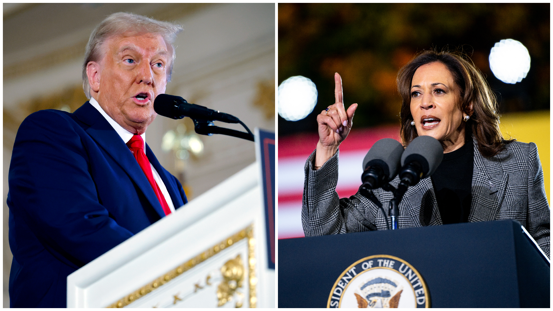 Avansul lui Harris faţă de Trump s-a redus la un singur punct, 44% la 43%, cu mai puţin de zece zile înainte de alegeri