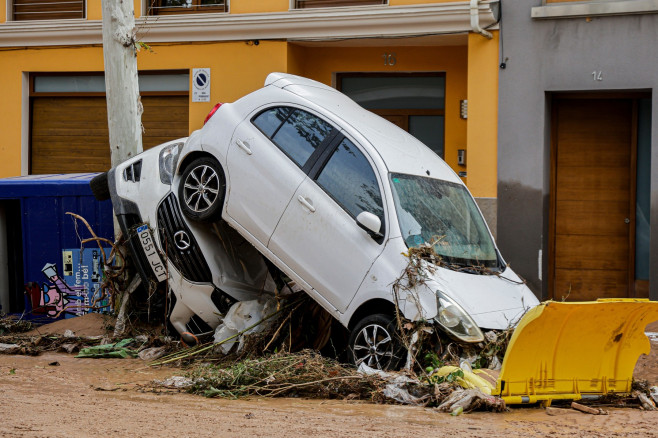 The Turia River Crosses The River Turia, In Valencia, Due To The Heavy Damage That Hits The Eastern Peninsular, Xirivella, Spain - 30 Oct 2024