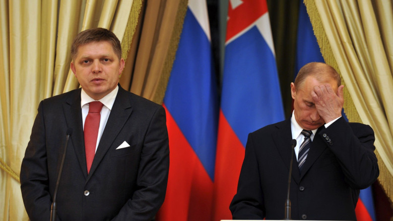 Robert Fico și Vladimir Putin