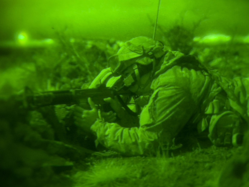U.S. Army Soldiers assigned to 100th Infantry Battalion, 442nd Infantry Regiment, pull security in preparation for an attack during Joint Pacific Multinational Readiness Center (JPMRC) 25-01 at Phakuloa Training Area, Hawaii, Oct. 11, 2024. JPMRC is the A