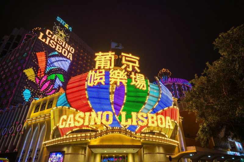 Macau, Macau S.A.R. - March 12, 2016: Casino Lisboa is one of the most famous hotel casinos in Macau, China.